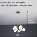 DecorBites™ Glass Ball LED Chandelier: Modern Nordic Style for Living, Dining, Kitchen, Study