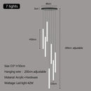 Acrylic Stair Pendant Lights for Modern Villa Decor - DecorBites™ Duplex Loft LED Chandelier