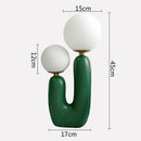 DecorBites™ Glass Ball Table Lamp: Green Pink Resin Nordic Creativity Cute Bedroom Decor