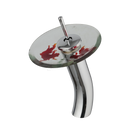 DecorBites™ Glass Rocker Handle Basin Faucet, Waterfall Mixer Taps, Chrome Finish