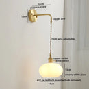 DecorBites™ Glass Copper LED Wall Lights with Knob Switch, Modern Bedside Lamp
