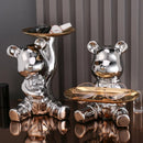 DecorBites™ Luxe Bear Doll Figurine Set for TV Cabinet & Wine Cabinet Decor