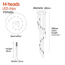 DecorBites™ Crystal LED Pendant Light: Luxury Lighting Fixture for Living Room, Bedroom, Hotel & Shop