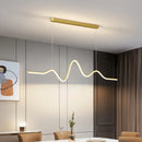 DecorBites™ LED Aluminum Chandelier Modern Wave Line Kitchen Island Pendant Light