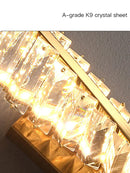 DecorBites™ Crystal LED Wall Sconce - Golden Bedroom Bathroom Living Room Mirror Decorluxury Wall Lamp