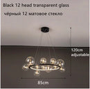 DecorBites™ Glass Ball LED Chandelier: Modern Nordic Style for Living, Dining, Kitchen, Study
