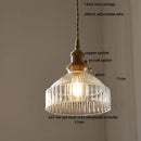 DecorBites™ LED Pendant Lights with Blue Glass & Brass Knob Switch for Modern Home Decor