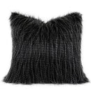 DecorBites™ Luxe Black Fluffy Throw Pillow Cover - Modern Simplicity & Art Deco Design
