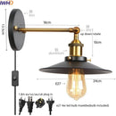 DecorBites™ Gold Industrial LED Wall Lamp for Loft Stair, Coffee Bar, Bedroom