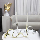 DecorBites™ Geometric Gold Candlestick Holder Centerpiece