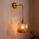 DecorBites™ Japanese Style LED Wall Lamps Living Room Coffee Balcony Stair Light Copper Glass