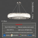 DecorBites™ Crystal LED Ceiling Pendant Chandelier for Modern Luxury Living Room Décor