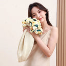 DecorBites™ Elegant Daisy Bouquet Soft Blanket for Office Sofa, Multi-Functional Nap Shawl & Cushion