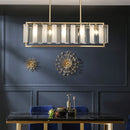 DecorBites™ Glass Restaurant Chandelier: Modern Luxury Led Lighting Fixture for Living Room Home Decor