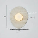 DecorBites™ Green Marble Stone LED Wall Sconce Lighting for Bedroom and Hallway