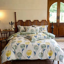 DecorBites™ Cotton Bedding Set Queen King Size Sheet Pillowcase Blanket Cover