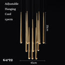 DecorBites™ Gold Copper Chandelier for Living Room, Staircase, Foyer, Dining Room, Cafe, Bar