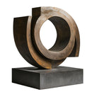 DecorBites™ Golden Ring Abstract Resin Figurines, Home Decor, Geometric Design