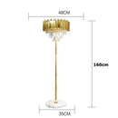 DecorBites™ Golden Crystal Chandelier LED Ceiling Light for Living Room & Lobby