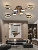 DecorBites™ Gold Plated Luxury Chandelier with Remote Control Crystals for Elegant Living & Bedroom Decor