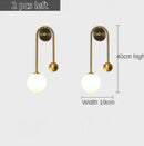 DecorBites™ Glass Ball LED Wall Lamp: Modern Round Gold Iron Light for Bedroom, Living Room