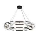 DecorBites™ Glass Restaurant Chandelier, High-End All Copper Lighting Fixture