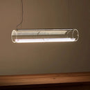 DecorBites™ Clear Glass Cylinder Chandelier - Modern Decorative Indoor Suspension Lamp