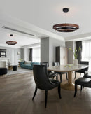 DecorBites™ Double Circular LED Chandelier for Dining, Bedroom, Living Room - Modern Nordic Style