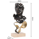 DecorBites™ Geometric Abstract Face Metal Statue Figurine Home Decoration