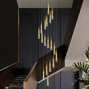 DecorBites™ Crystal Raindrop Pendant Lights - Elegant LED Foyer Chandeliers for High Ceilings