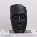 DecorBites™ Golden Mask Resin Abstract Face Sculpture for Home Decoration