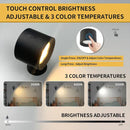DecorBites™ Double Head LED Wall Lamp Touch Control Remote, 360° Rotation, USB Rechargeable