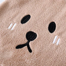 DecorBites™ Kids Bear Hand Towel: Soft Coral Velvet Absorbent Cleaning Cloth