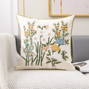 DecorBites™ 3D Pink Flower Farmhouse Style Cushion Cover 45x45cm - Embroidered Sofa, Bed, Living Room