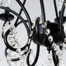 DecorBites™ Iron Crystal Chandelier: Modern Industrial Luxury for Home Lighting