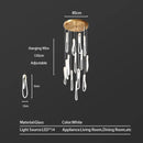 DecorBites™ Elegant LED Glass Chandelier for Luxury Home Decor