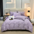 DecorBites™ Brushed Cotton Printed Duvet Cover Set - Single/Double Bed Bedclothes