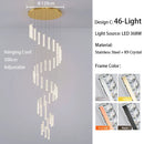 DecorBites™ Large Crystal Luxury Chandelier for Living Room Dining Hall Stair Suspension