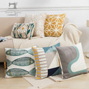 DecorBites™ Daisy Yellow Floral Geometric Pillow Cover - Soft Cozy Embroidery for Living Room