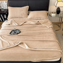 DecorBites™ Carved Velvet Blanket: Soft, Warm Sofa Throw for Autumn & Winter