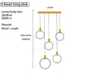 DecorBites™ LED Wooden Staircase Chandelier Ceiling Lights - Modern Hanging Pendant Lamps
