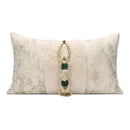 DecorBites™ Embossed Floral Cushion Cover European Style Champagne Throw Pillow Case