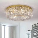 DecorBites™ Crystal Gold Ceiling Light for Dining Room, LED Chandeliers Living Room Decoration