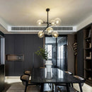 DecorBites™ Black Gold Glass LED Chandelier for Living Room Bedroom Restaurant
