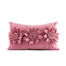 DecorBites™ 3D Velvet Flower Pillow Covers in Yellow Beige 45x45cm