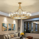 DecorBites™ Copper Crystal Chandelier: Modern LED Ceiling Light for Home Deco & Ambiance, Living, Dining, Bedroom
