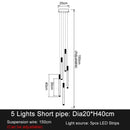 DecorBites™ LED Chandeliers Modern Staircase Ceiling Pendant Lighting Luxury Living Room Decor