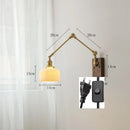 DecorBites™ Copper Wall Lamp with Pull Chain Switch, Nordic Design, LED Bulb, Ceramic Lampshade