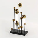 DecorBites™ Geometric Golden Ball Ornaments - Abstract Metal Decorations