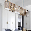 Modern gold crystal led chandelier dining room kitchen light